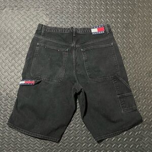 Tommy Hilfiger Black Relaxed Cargo Denim Shorts